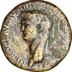 Sesterce de Néron Drusus, restitution de Claude, 41-42, Rome