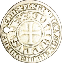 Gros tournois à l'O rond, Philippe IV, vers 1305