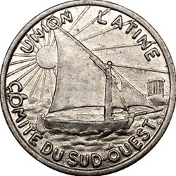 10 centimes, Union latine - comité du Sud-Ouest, 1922(-1927)