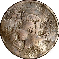 10 centimes Cérès, IIIe République, 1881, Paris