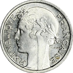 50 centimes Morlon, légère, IVe République, 1947, Beaumont-le-Roger