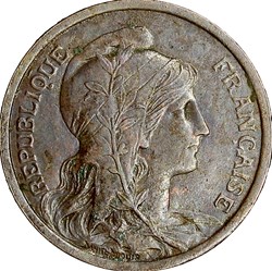 2 centimes Daniel-Dupuis, IIIe République, 1911
