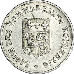 10 centimes, Ligue des commerçants rouennais, 1920
