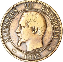 Visite de la famille impériale à Lille, module de 10 centimes, 1853, Lille