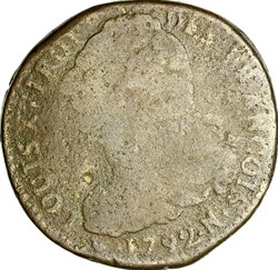 2 sols au faisceau, type François, Louis XVI, 1792, an 4, Montpellier