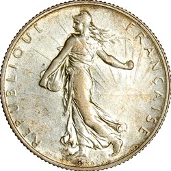 2 francs Semeuse, IIIe République, 1916