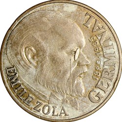 100 francs Emile Zola, 1985