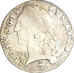 Vingtième d'écu au bandeau, Louis XV, 1752, Reims