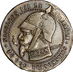 5 centimes satirique, défaite de Sedan, Gouvernement de la Défense Nationale, 1870