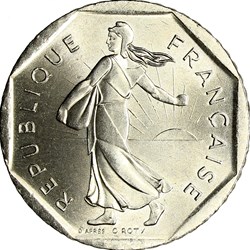 2 francs Semeuse, nickel, 1993