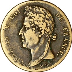 5 centimes des colonies, Charles X, 1827, La Rochelle