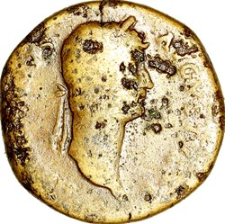 Sesterce d'Hadrien, Hilaritas, 128, Rome
