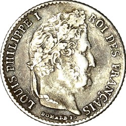 1/4 de franc, Louis-Philippe Ier, 1840, Paris