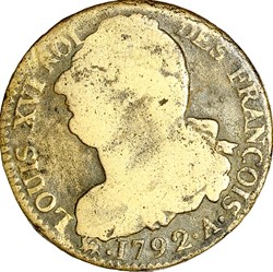 2 sols au faisceau, type François, Louis XVI, 1792, an 4, Paris