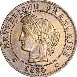 1 centime Cérès, IIIe République, 1890, Paris