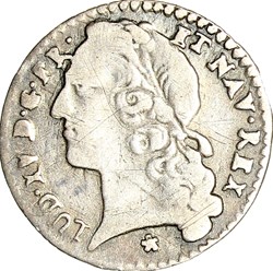 Vingtième d'écu au bandeau, Louis XV, 1740, Metz
