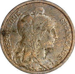 2 centimes Daniel-Dupuis, IIIe République, 1904