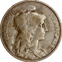 5 centimes Daniel-Dupuis, IIIe République, 1915