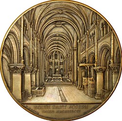 Médaille de l'inauguration de l'Eglise Saint-Joseph de Paris (1868), après 1880