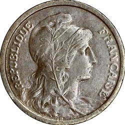 1 centime Daniel-Dupuis, IIIe République, 1914