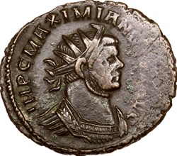 Aurelianus de Carausius au nom de Maximien Hercule, Pax, 291-293, Londres