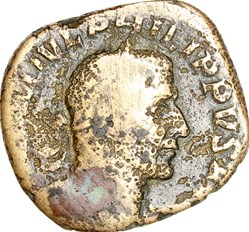Sesterce de Philippe Ier l'Arabe, Aequitas, 245-247, Rome