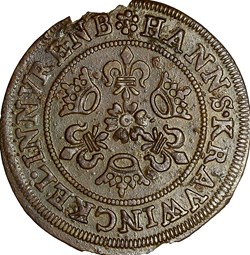 Jeton de Nuremberg, graveur Hans Krauwinckel II, 1586-1635