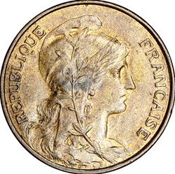 5 centimes Daniel-Dupuis, IIIe République, 1916★