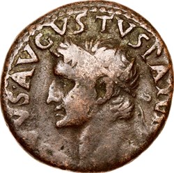 As d'Auguste divinisé, foudre, 34-37, Rome