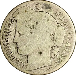 50 centimes Cérès, IIIe République, 1886, Paris