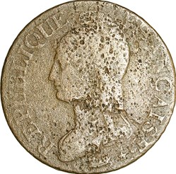 Cinq centimes Dupré, grand module, le Directoire, an 6 / 5, Strasbourg