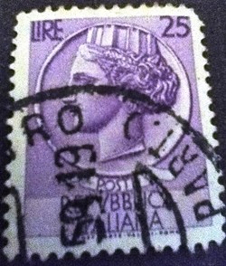 Poste Repvbblica Italiana - Violeta - 25 Lire (Itália)