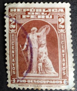 Pro desocupados - Estátua Proteção - Marrom (Peru 1938) Protection
