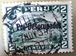 Arequipa y El Misti - "Pro Desocupados" - Verde (Peru 1934)