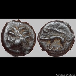 Leuques - Potin à la tête d'Indien
