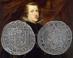 Teston de 8 gros 1624 Besançon. Règne de Philippe IV