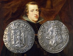 Teston de 8 gros 1639 Besançon Variant (*)  Règne de Philippe IV