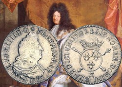 Demi écu d'argent 1702 Besançon
