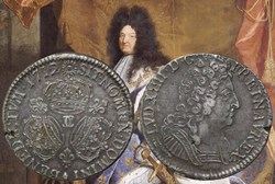 Ecu d'argent 1712 différent au flambeau allumė Besançon