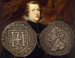 Teston de 8 gros 1622 Besançon. Règne de Philippe IV