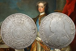 Ecu d'argent 1731 différent au serpent enroulé de Lautal Besançon