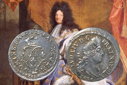 Quatre sols d'argent 1695 Besançon