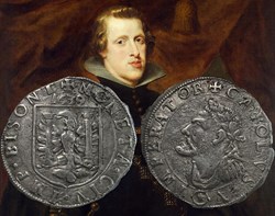 Teston de 8 gros 1639 Besançon Variant (*) Règne de Philippe IV