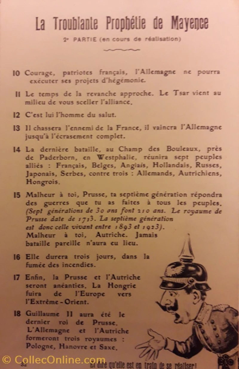 Carte Humoristique De La Guerre De 1914 N 32 La