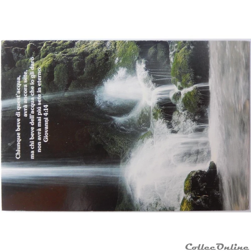 Cp Citation Biblique En Italien Cascade Cartes Postales Europe