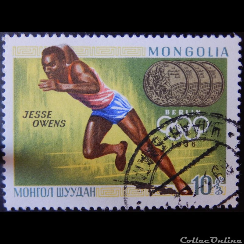 Mongolie 00470 JO Jessie Owens 10 M de 1969 Stamps Asie Mongolia