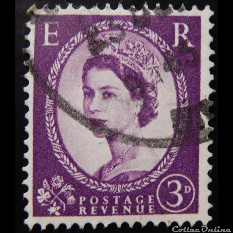 Royaume Uni a Reine Elisabeth Ii 3d De 1955 Stamps Europe