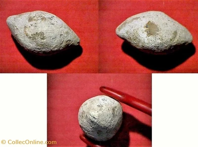 Authentique 2 balles de fronde grecque et romaine antique 1er siècle avant  JC. C. -  France
