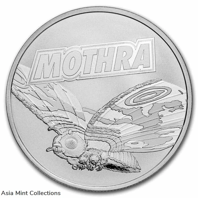 2023 - Mothra Godzilla 1 Oz 999 Niue $2 Silver Coin ST-BU