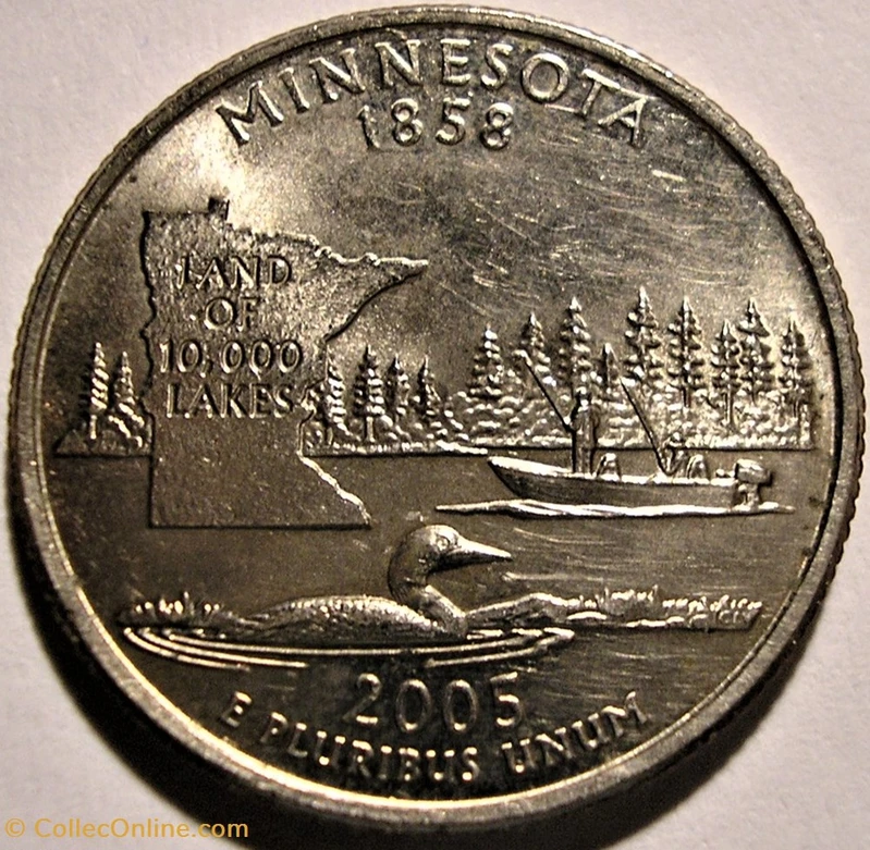 2005 D Quarter Dollar - Minnesota State - Coins - World